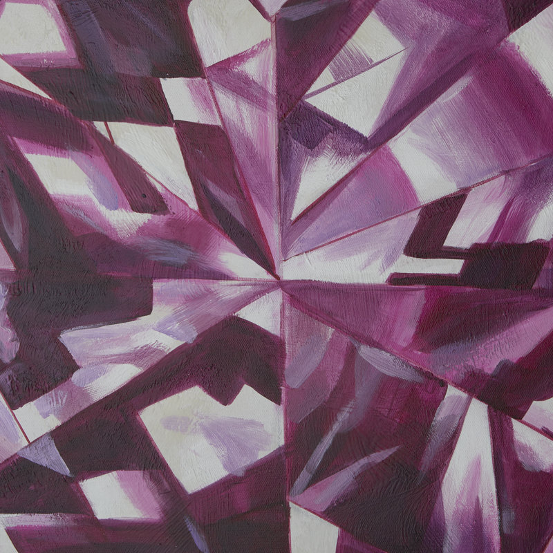 Asha Framed Canvas, Purple