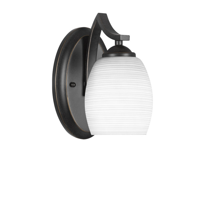 Zilo Wall Sconce, White, Matte Black
