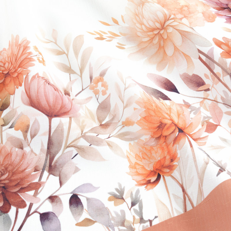 Autumn Blooms Multicolor Polyester Table Runner 13" x 70"