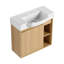 Ensemble de meuble-lavabo simple mural 24 po avec plateau en céramique Oakchade-546604934-546604935