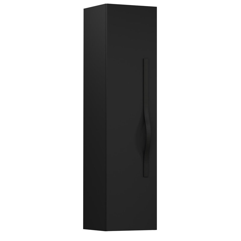 Wall Mounted Bathroom Storage, Brushed Blak, Black Mat