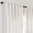 Mercantile Drop Cloth Stripe Curtain Panel, Light Filtering Ring and Tab Top with Attached Valance, 95 in Long x 50 in Wide, Farmhouse Single Window Panel, Bedroom, Living Room and Dining Room, Linen Stripe-1769369515-1769369517