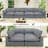 Kemmer 110.8'' Upholstered Sofa, Cloud Sofa, Oversized Modular Sectional Sofa Down Filled Comfort 6-Seater Modular Sleeper Sofa with Removable Cover for Living Room Office Apartment-2108855998-2108855999-2108855992