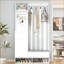 Arbre d'entrée avec banc de rangement, panneau perforé et amp; 4 crochets | Rangement d'entrée moderne blanc l 39,3 po x H 70,8 po | Blanc | Panneau de fibres à densité moyenne-278004095