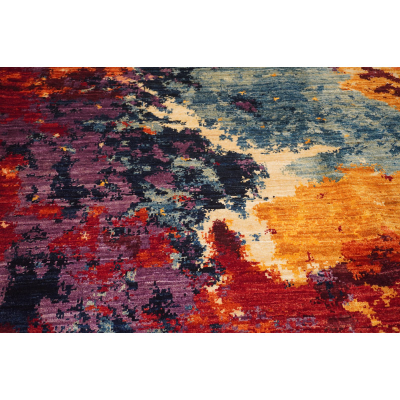 Aryana Hand Woven Wool Abstract Area Rug