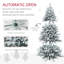 Arbre de Noël artificiel enneigé avec pointes de neige, support en métal pliable, assemblage facile, arbre de Noël articulé pour la maison, le bureau, les fêtes, vert-257364628
