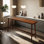Table de bar décontractée en bois massif