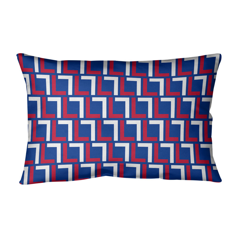 Housse de coussin rectangulaire Buffalo Football Luxury, Bleu / Rouge / Blanc, Polyester filé