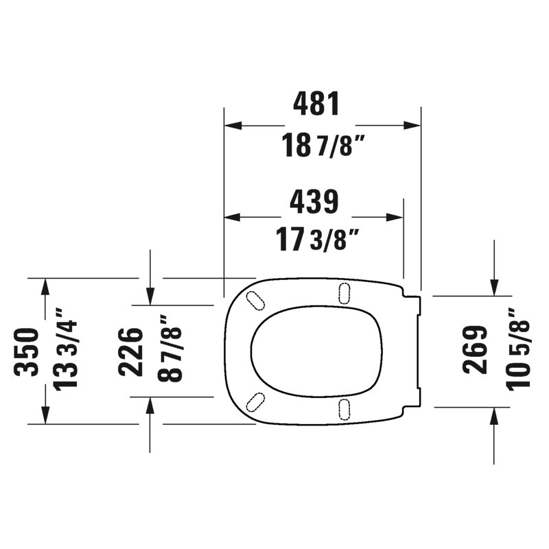 Duravit D-Code Elongated Toilet Seat