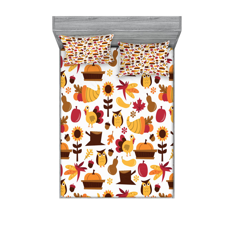 Drap-housse et coussin décoratif Ambesonne, Ensemble de draps pour très grand lit californien