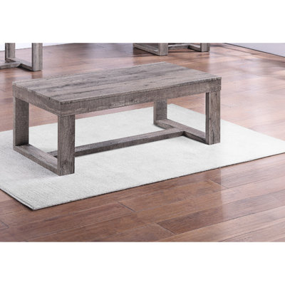 Table basse contemporaine contemporaine de style rectangulaire brun, brun clair et brun clair