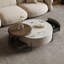 Table basse ronde en pierre micro-cristalline