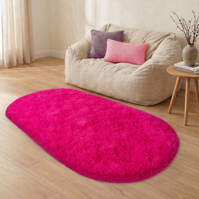 Tapis uni rouge moelleux moelleux pour salon chambre à coucher chambre d'enfant chambre d'enfant