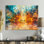 «Modern Evolve New York City Cityscape III», art mural moderne transitionnel abstrait