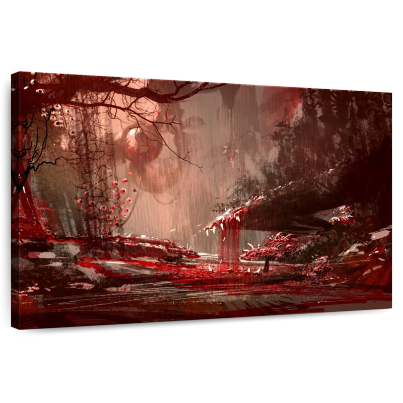 Kelan Blood Red Forest, 26" H x 39" W