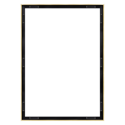 Canvas Floating Picture Frame Modern Black Gold