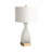 28" Casetta Glass Table Lamp, Clear/White