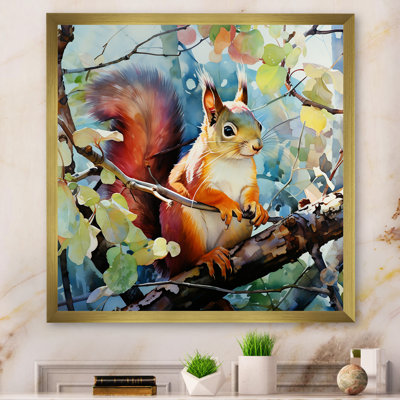 Curious Squirrel In Summer III - Squirrel Animal Wall Art