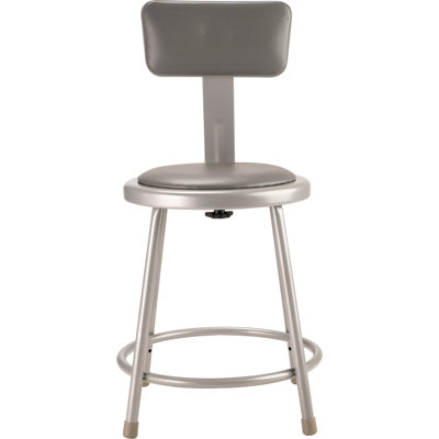 Stool with Adjustable Backrest by National Public Seating