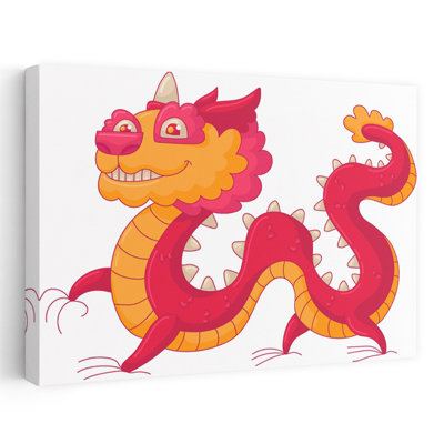 Illustration mignonne de dragon amusant colorée et amusante