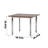 Simple and retro walnut square dining table