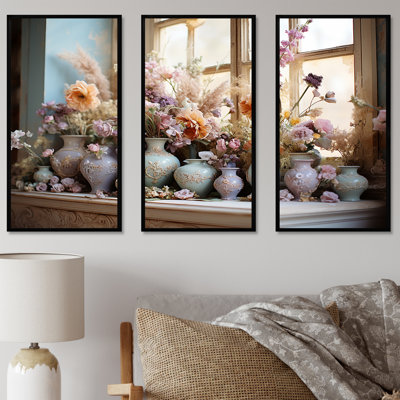 Décoration florale mauve rococo