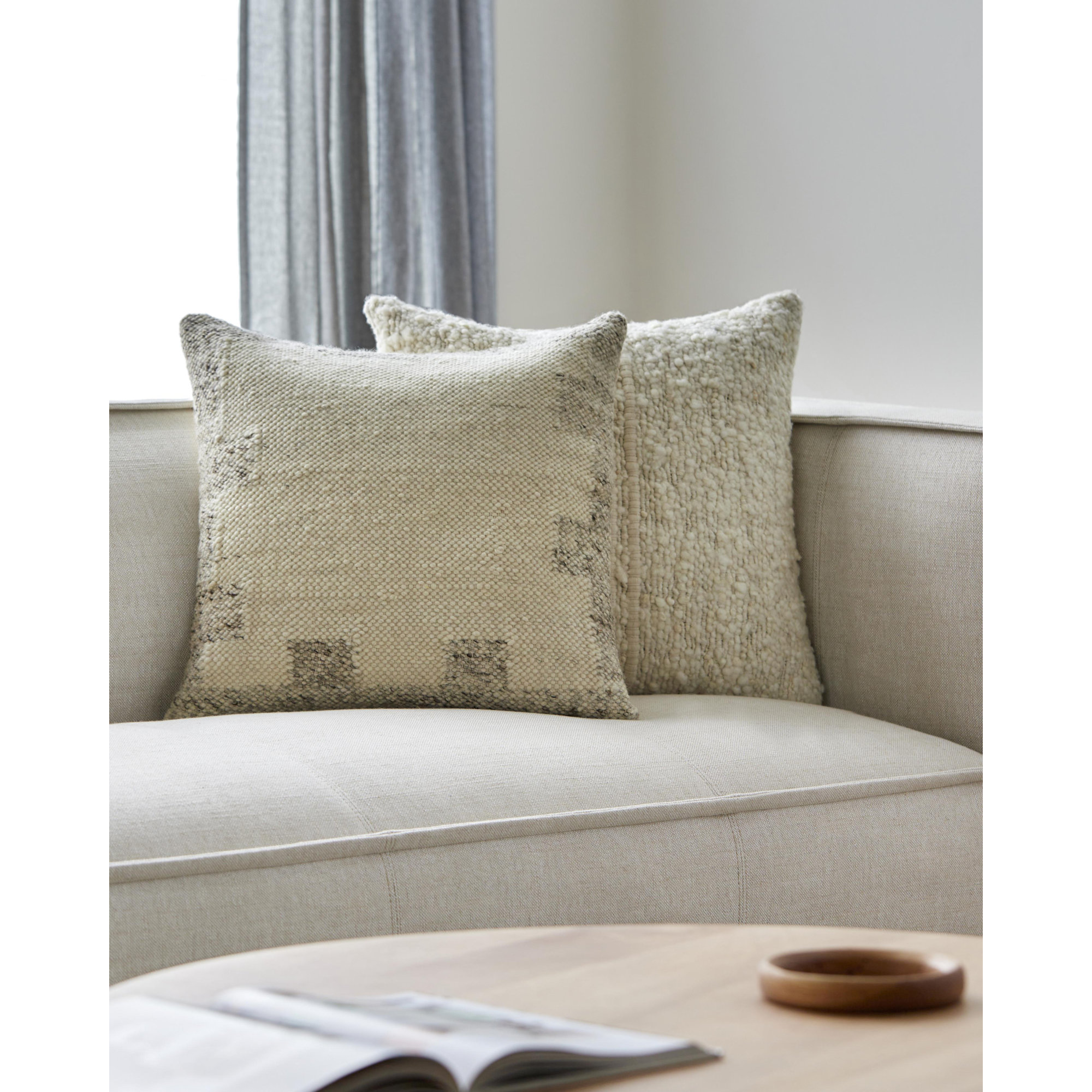 Dia Cotton/Wool Throw Pillow, 20" x 20", Pillow Cover Only - No Insert