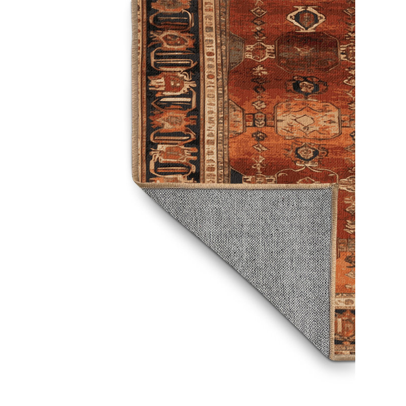 Tapis brun lavable à la machine, Carré 4 pi