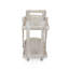 Wooden 2-Tier Push Cart Storage with Wheels