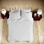Cozy White King Bedding Sets, Polyester Material, Modern Quilt Style For Bedroom Comfort