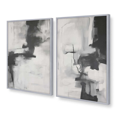 Monochrome Whisper Set of 2 Prints ,