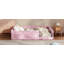 Lit double tapissier sur pied
