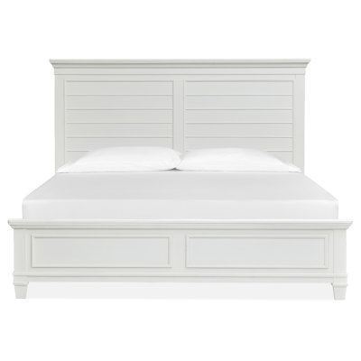 California King White Panel Bed