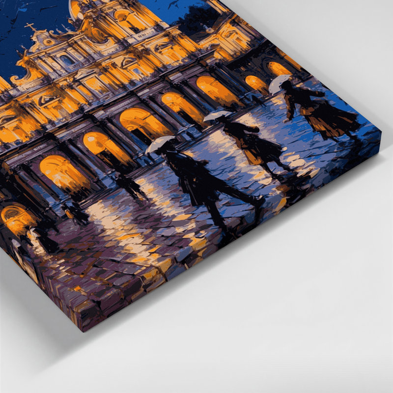 Art mural sur toile gris, "Cities", Pérou, H 11 po x l 14 po