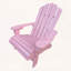 Chaise Adirondack en bois, bois franc massif
