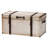 Baxton Studio Nevio Vintage Weathered White Canvas Storage Trunk