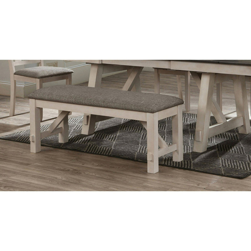 Banc rembourré de style maison de campagne, banc de vestibule