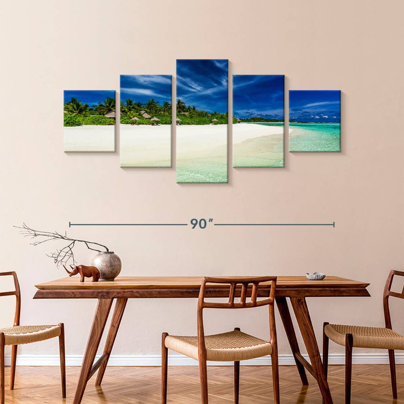 Stunning Maldives Beach, 42" H x 92" W