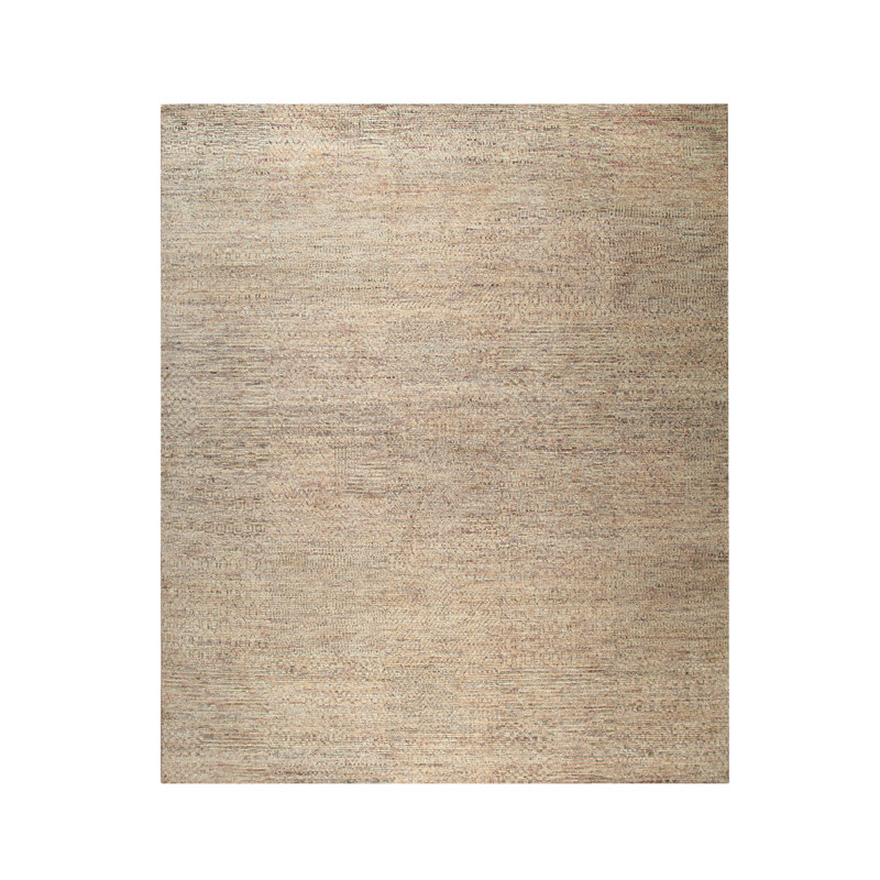 Contemporary Gold Hand Knotted Silk Gold Mix Grass Natural Silk Area Rug, Rectangle 9' x 12'