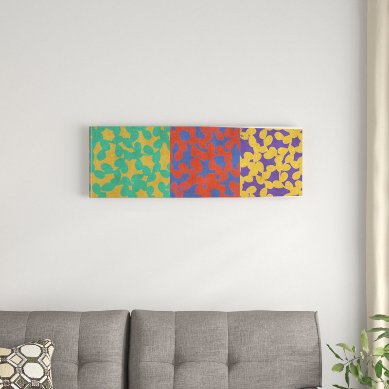 « fun i » par pi studio, reproduction d’impression sur toile tendue, H 12 po x l 36 po x P 1,5 po, Toile avec cadre noir