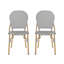 Chaises d'extérieur en rotin et aluminium sans accoudoirs pour l'extérieur (sans la table)