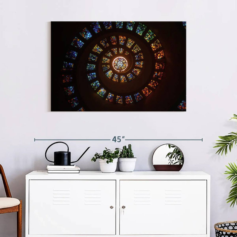 Stained Glass Spiral, 24" H x 36" W