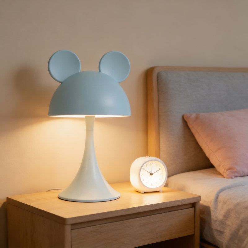 Veilleuse à DEL rechargeable en forme de souris pour enfants - Lampe de chevet à gradation tactile avec 3 températures de couleur réglables