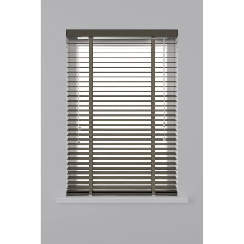 Decosol Horizontal Blinds Wood 50 mm, Taupe, 100cm W x 130cm L