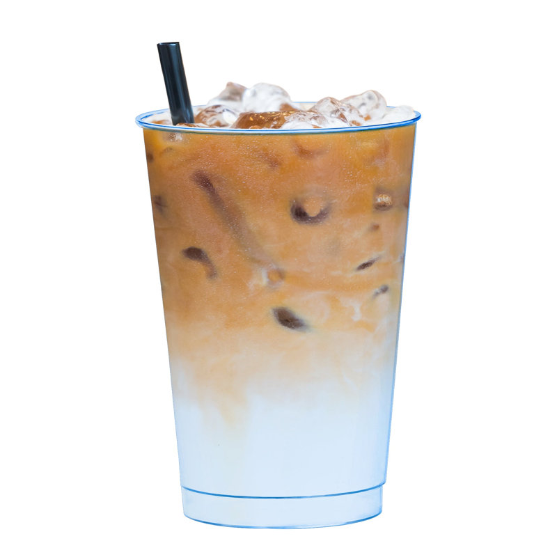 Clear Blue Disposable Plastic Party Cups (12 oz. ) - 240 Cups
