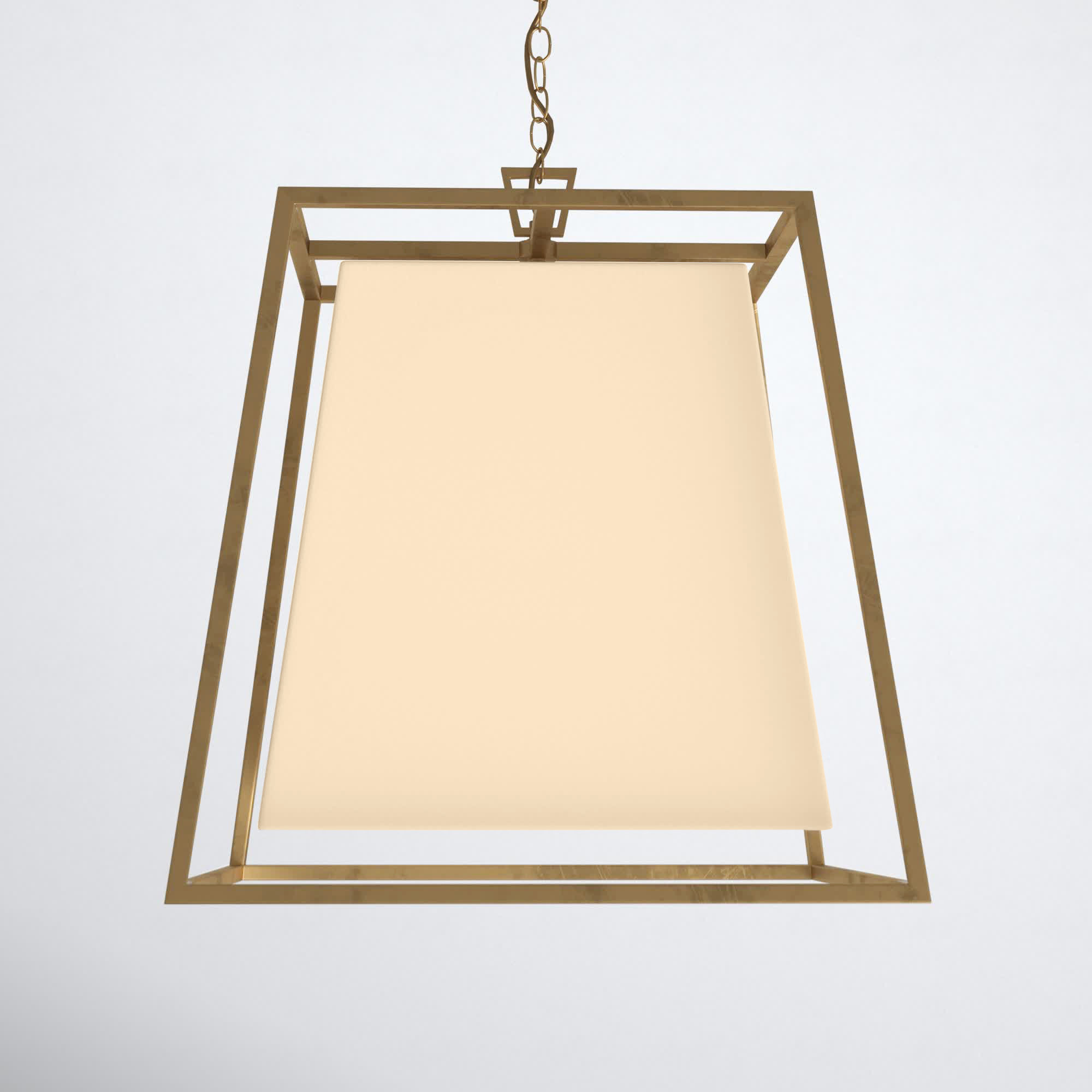 Maximus 6 Light Pendant, White, Aged Brass