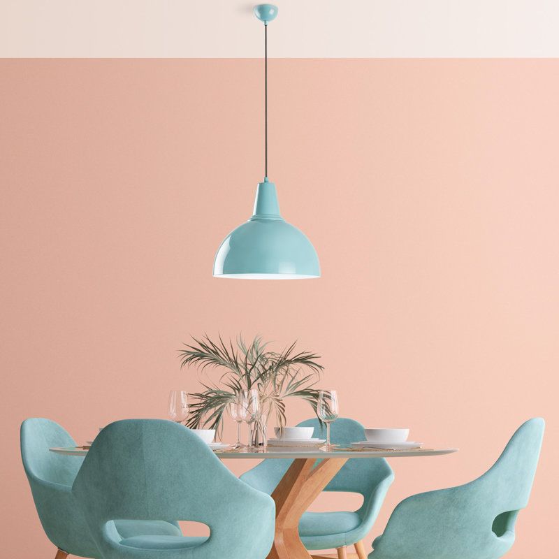 Lustre turquoise élégant, hauteur réglable 12 - 47,6 pouces | Corps en métal, plaque de base de 11,8 x 2,8 po | Douille E27 de 40 W maximum (ampoule non incluse) | Éclairage élégant pour le salon, la salle à manger et plus encore