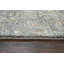 Tapis gris / blanc en laine tissé à la machine Burkes-1159864317