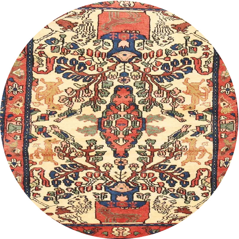 Coberly Oriental Indoor Rug, Round 4'