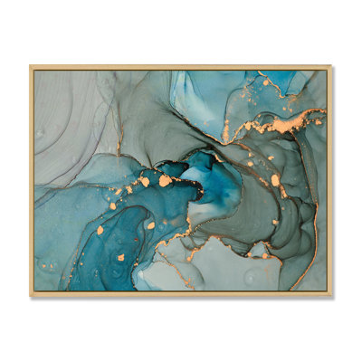 " Turquoise Gold Infused Marble "